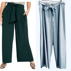 Eloquii Wide leg Elastic Waist Belted Pants